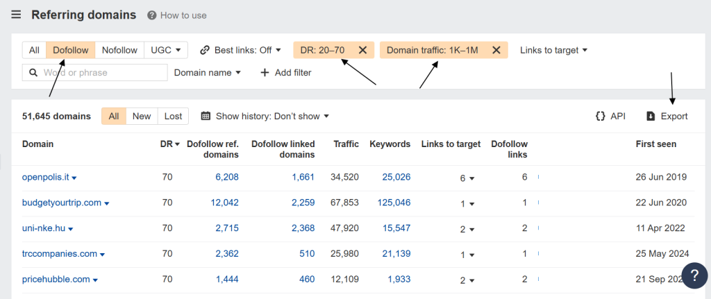 Apply filter and export the file